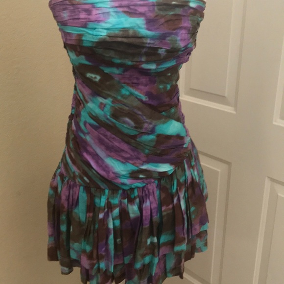 Catherine Malandrino strapless tie dye dress - Picture 2 of 8